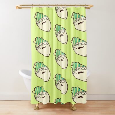Mamamoo Mustache Radish Shower Curtain
