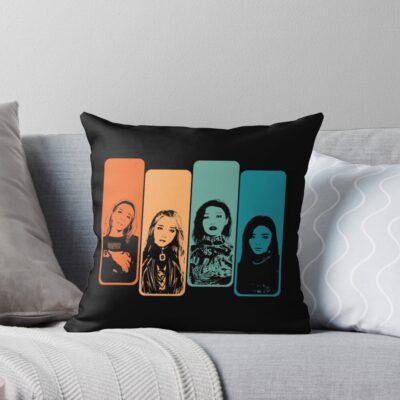 Mamamoo Retro Silhouette Throw Pillow