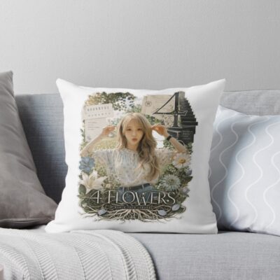 Mamamoo Moonbyul 4 Flowers Throw Pillow